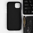Чехол Hoco для телефона iPhone 14 Plus, кевларовая текстура, чёрно-серый - Фото 3