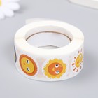 Наклейка бумага "Солнышко и месяц" d=2,5 см 500 шт в рулоне 3х6,5х6,5 см - фото 22919471