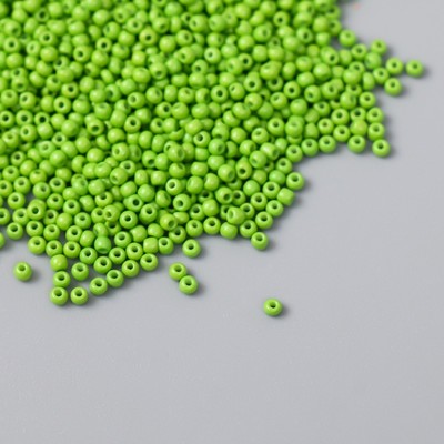 Бисер стекло 12/0 «Зелёный лайм», 15 г