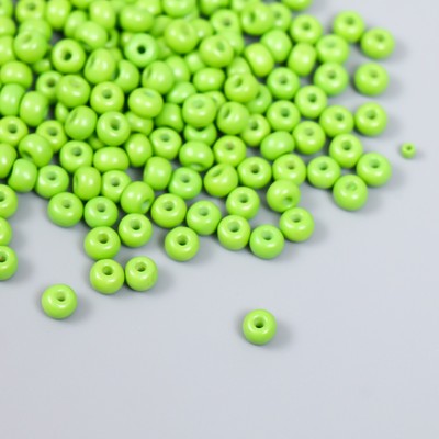 Бисер стекло 6/0 «Зелёный лайм», 15 г