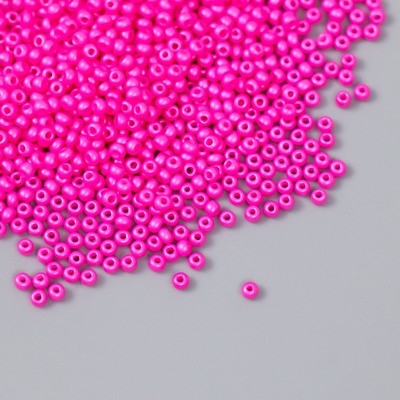 Бисер стекло 12/0 «Неоново-розовый», 15 г