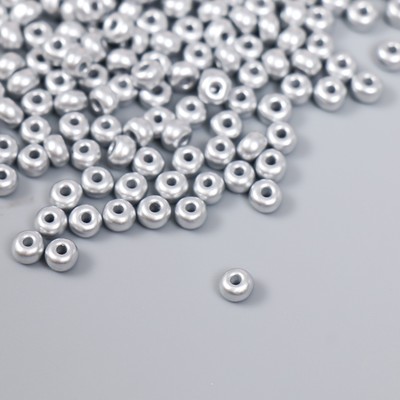 Бисер стекло 6/0 «Серебряный», 15 г