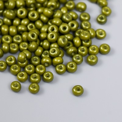 Бисер стекло 6/0 «Тёмно-оливковый», 15 г