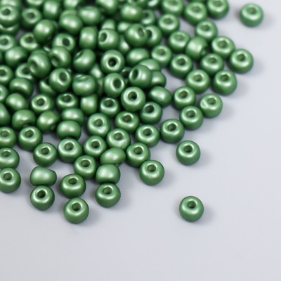 Бисер стекло 6/0 «Платиново-зелёный», 15 г