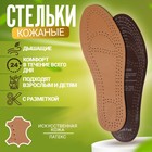 Стельки для обуви, универсальные, антибактериальные, влаговпитывающие, р-р RU до 46 (р-р Пр-ля до 47), 29 см, пара, цвет бежевый - фото 319818176