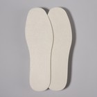 Стельки для обуви, утеплённые, универсальные, р-р RU до 43 (р-р Пр-ля до 45), 27,5 см, пара, цвет белый - Фото 3