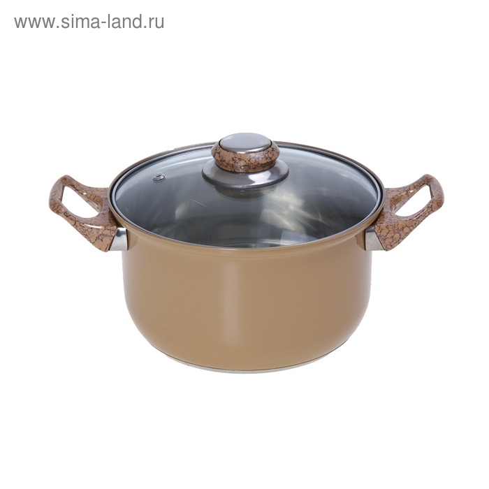 Кастрюля с крышкой»Элит», 2,9 л, d=21,5 см, цвет зелёный - Фото 1