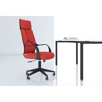 Кресло офисное "Chairman" 525 ткань, красное