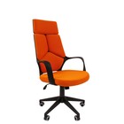 Кресло офисное Chairman 525, с подлокотниками, на колёсиках, ткань, цвет оранжевый - Фото 2