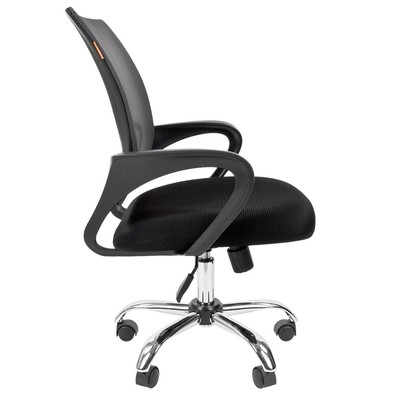 Кресло офисное "Chairman" 696 TW хром, черное