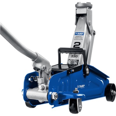 Домкрат подкатной ЗУБР 43053-2-K, гидравлический в кейсе, Т-30-K, 2т, 135-330 мм