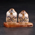 Сувенир  " Воробьи парочка", селенит - фото 24199553