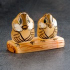 Сувенир  " Воробьи парочка", селенит - фото 24199555