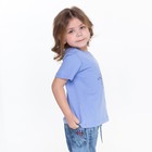 Футболка для девочки, цвет голубой, рост 104-110 см - фото 54743463