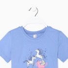 Футболка для девочки, цвет голубой, рост 104-110 см - фото 54743467