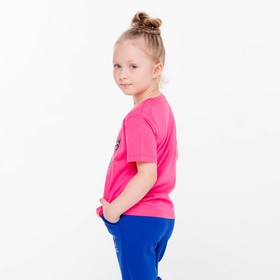 

Футболка для девочки, цвет ярко-розовый, рост 134-140 см