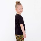 Футболка для девочки, цвет чёрный, рост 128-134 см 9507097