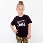 Футболка для девочки, цвет чёрный, рост 128-134 см 9507097