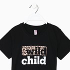 Футболка для девочки, цвет чёрный, рост 128-134 см 9507097