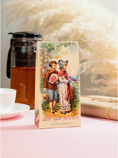 Чай на 8 марта, черный, FruTea «Любовь навсегда», 50 г