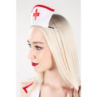 Верхняя часть костюма «Медсестра», Pecado BDSM, корсет, головной убор, бело-красная, 40 - Фото 4