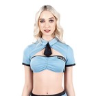 Верхняя часть костюма «Полицейская», Pecado BDSM, топ, жакет, галстук, голубой, 40 - Фото 3