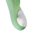 Нереалистичный вибратор Satisfyer Air Pump Bunny 5, силикон, зеленый, 15 см - Фото 5