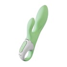 Нереалистичный вибратор Satisfyer Air Pump Bunny 5, силикон, зеленый, 15 см - Фото 10