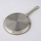 Сковорода блинная Катунь «Общепит», d=24 см, толщина стенок 0.6 мм, дно ТРС 3.5 мм, индукция, нержавеющая сталь - Фото 3