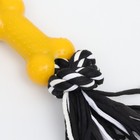 Игрушка канатная с косточкой, до 105 г, до 25 см, чёрно-жёлтая серия - Фото 4