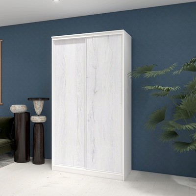 Шкаф - купе «Лофт», 1200×620×2300 мм, цвет белый гладкий / дуб эльза