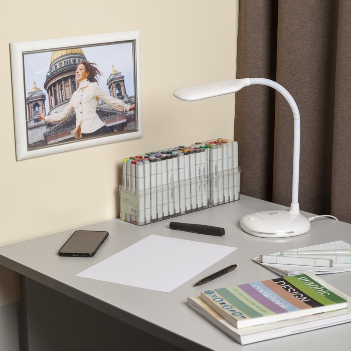 Настольная лампа NLED-477-8W-W белый - фото 1926614450