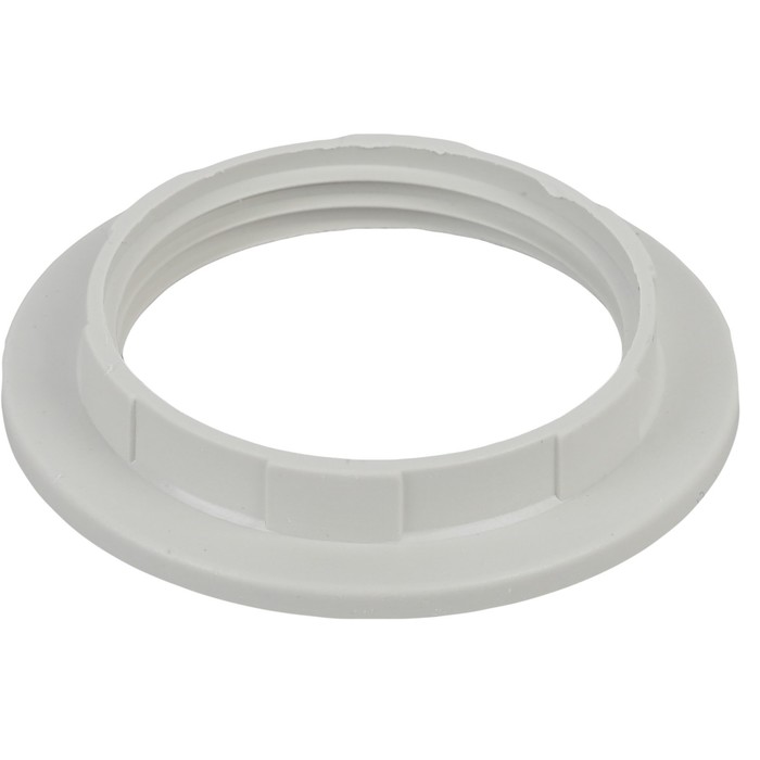 Кольцо для патрона E27, пластик, белое (50/1000/9000) - Фото 1
