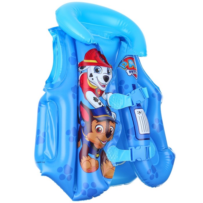 Жилет надувной для плавания, детский, Щенячий патруль, цвет голубой - фото 1911887139