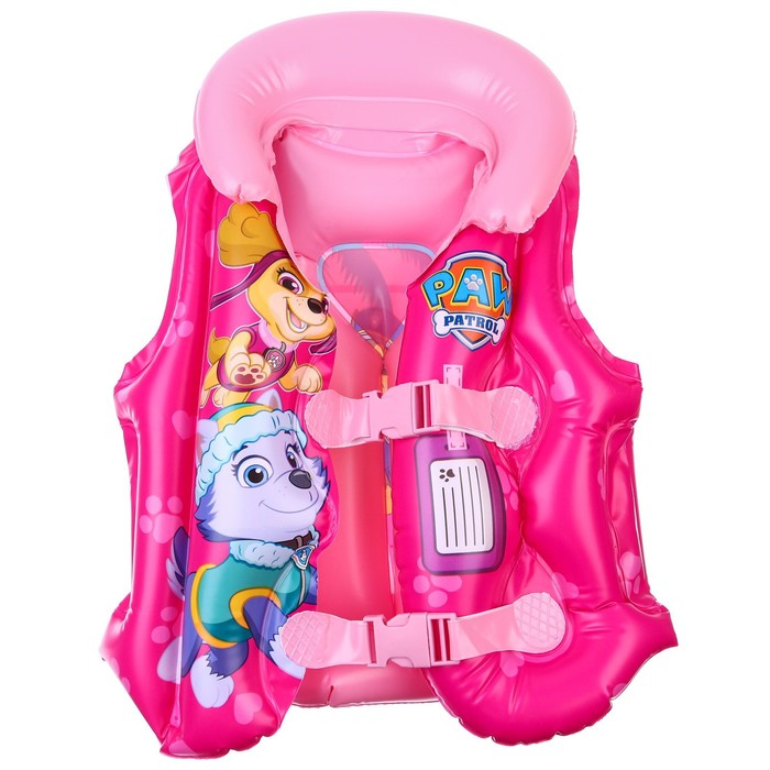 Жилет надувной для плавания, детский, Щенячий патруль, цвет розовый - фото 1911887148