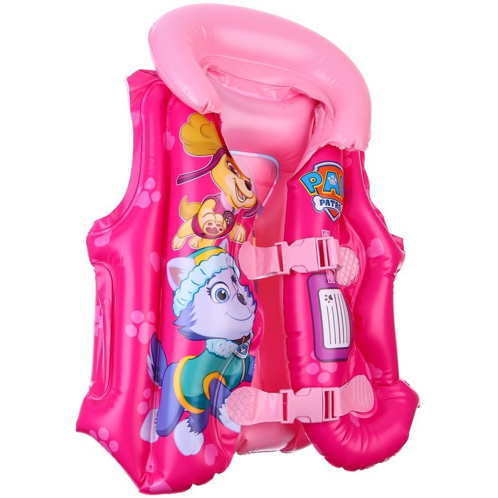Жилет надувной для плавания, детский, Щенячий патруль, цвет розовый - фото 1911887149