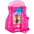 Жилет надувной для плавания, детский, Щенячий патруль, цвет розовый - фото 7122180