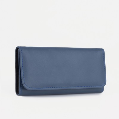 Кошелёк женский на кнопке, цвет синий