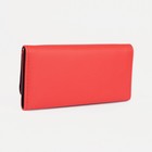 Кошелёк женский на кнопке, цвет красный - фото 25273848