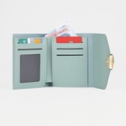 Кошелёк женский на кнопке, 11.5×2×9 см, однотонный, мятный - Фото 3