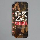 Коробка для шоколада, кондитерская упаковка, «23 Февраля», 17,3 х 8,8 х 1,5 см - Фото 4