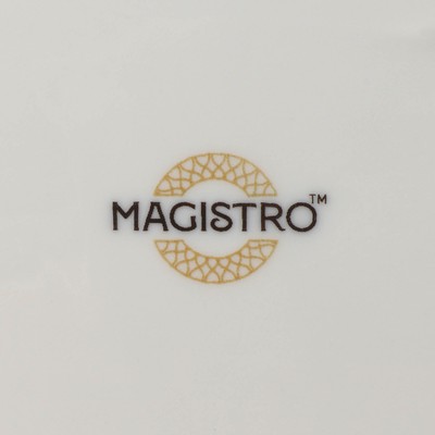 Тарелка десертная Magistro La Perle, d=20 см, фарфор, белая