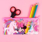 Пенал мягкий, 1 отделение, 95×205 мм, ПВХ, «Минни Маус и единорог» - Фото 4