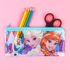 Пенал мягкий, 1 отделение, 95×205 мм, ПВХ, «Холодное сердце» - Фото 3