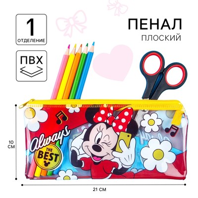 Пенал мягкий, 10×21 см, «Минни Маус»