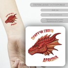 Татуировка на тело цветная "Приручи своего дракона" 6х6 см - фото 288161256