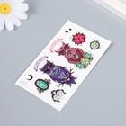 Татуировка на тело цветная парная "Филин и сова" 10,5х6 см - фото 24636692