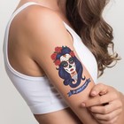 Татуировка на тело цветная "Девушка - tu para siempre" 10,5х6 см - фото 8843733