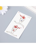 Переводные тату цветные «Парень с коробкой сердец», временные татуировки, 10.5×6 см - Фото 4