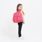 Рюкзак детский на молнии, наружный карман, цвет малиновый - фото 9735729